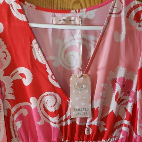 Traffic People Paisley Printed Aurora Midi Dress. Paisley. Damask. Medium/Large. - Picture 8 of 14